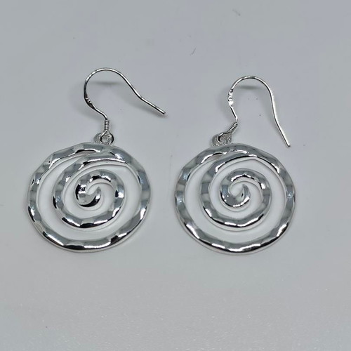 Spiral Earrings silver color like new