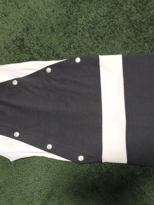 Mini dress in A-line like new, black and white, size S