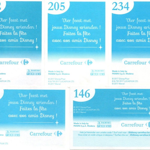 Disney stickers 2017 new, collection of 5 pieces