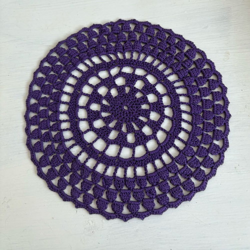 Purple doily 15cm made to order
