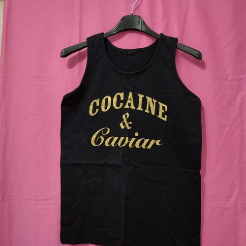 Unisex knitted shirt size M like new, black and gold