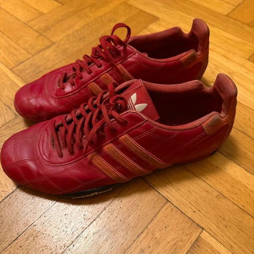Adidas x Goodyear sneakers used, red and orange, size 43.5