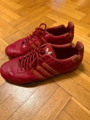 Adidas x Goodyear sneakers used, red and orange, size 43.5