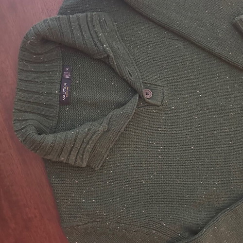 Nautica Since 1983 XL men's thick knitted sweater, cypress green