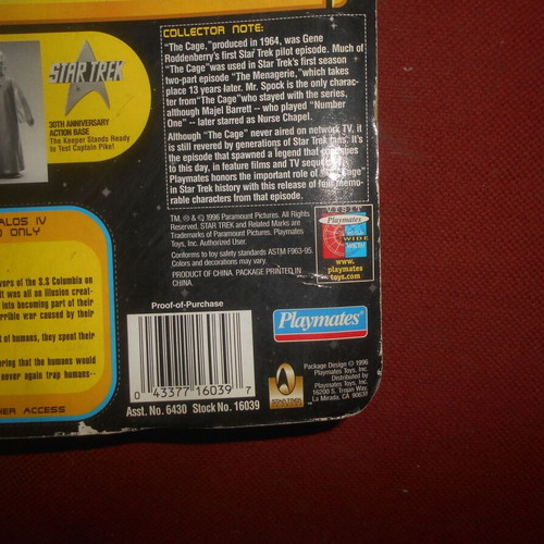 Star Trek The Talosian Heeper 1996 like new in folder