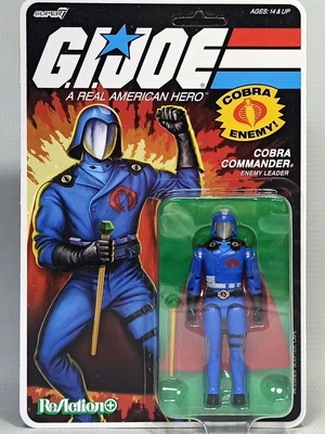 Super7 GI Joe Cobra Commander ReAction+ action figure new 3.75''