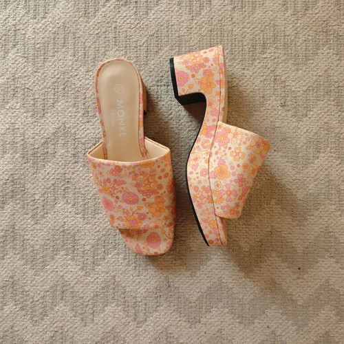 Floral mules new, vegan, size 36