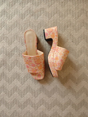 Floral mules new, vegan, size 36