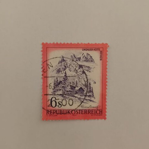 Austrian Lindauer Hütte Rätikon Stamp 6s00 1975 like new
