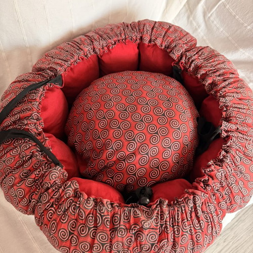 African Batik Red Wonderbag slow cooker used