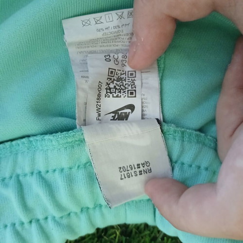 Nike shorts, turquoise and black, size M