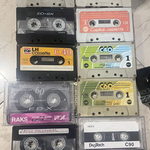Vintage Audio Cassette Collection used, 40 pieces BASF Sony RAKS
