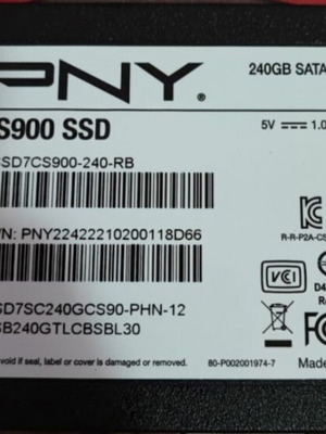 PNY CS900 SSD 240GB with Sata III cable
