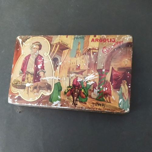 TUMA Argolis vintage tobacco tin box 1900-1910