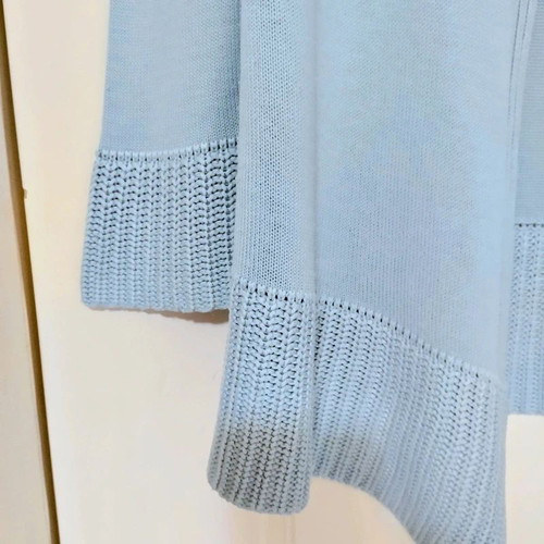 Knitted autumn baby blue cardigan, size M