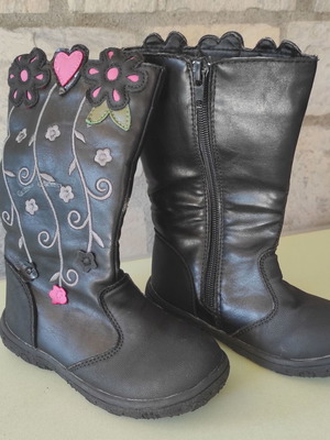 Smart Kids boots size 24 used, black and pink