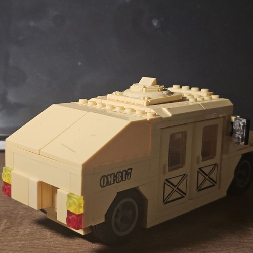 Humvee military tank compatible building blocks