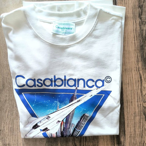 Casablanca Tennis Club T-shirt white, like new, size XXL