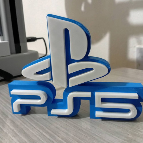 PlayStation PS5 3D printed decorative logo new