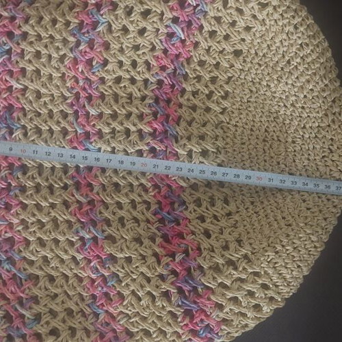 Woven shoulder tote bag like new, multicolor straw