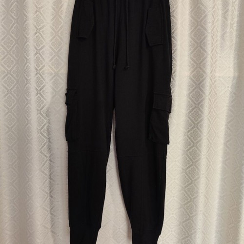 Black sports pants used, size S, cargo style