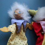 Wooden clown puppets for puppet theater like new