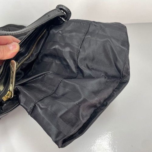 Burberry canvas black shoulder bag like new