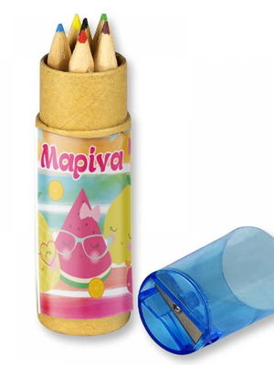 Tutti Frutti Colored Pencils with Name, Set of 10