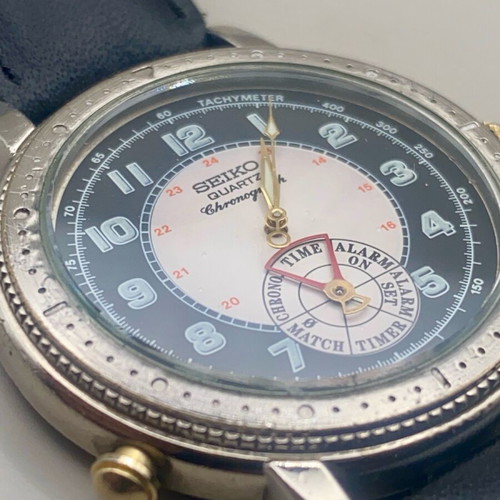 Seiko 8M25-8000 Dancing Hands quartz chronograph watch used