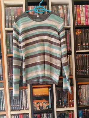 Ριγέ πουλόβερ size L σαν καινούργιο, πολύχρωμο