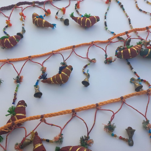Indian decorative door hanging with birds and bells like new
