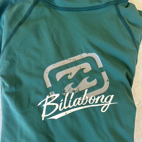 Billabong Kids Long-Sleeve Rash Guard SPF 50+ Size L Green