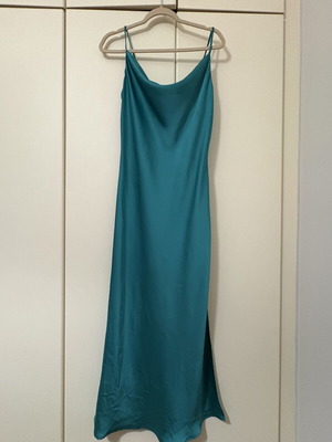 BSB satin midi dress with cowl neckline and straps