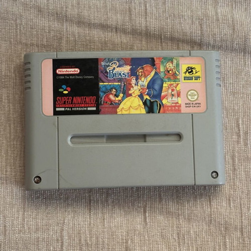 Beauty and the Beast Super Nintendo SNES game used, rare English edition