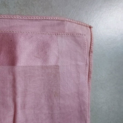 Pocket handkerchief for suit pink used, thin fabric