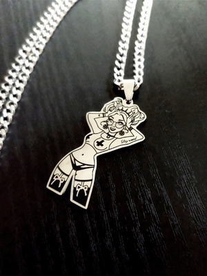 Stainless steel necklace new, unisex, chain length 49cm