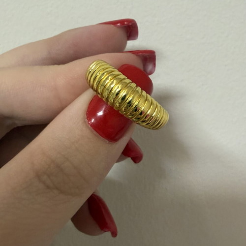Loisir golden vintage iconic chic ring made of S925 silver, like new