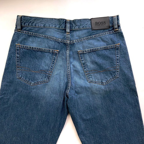 Hugo Boss Texas men's jeans used, straight fit, blue, size W34 L34