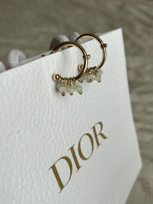 Parfois hoop earrings like new with white decorative stones