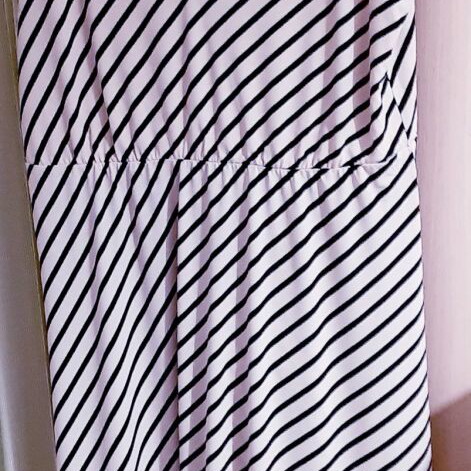 Summer jersey dress with straps H&M Large/XLarge striped white blue new