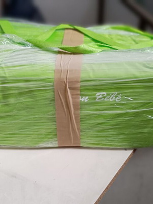Mon Bébé folding and portable baby playpen, like new, green