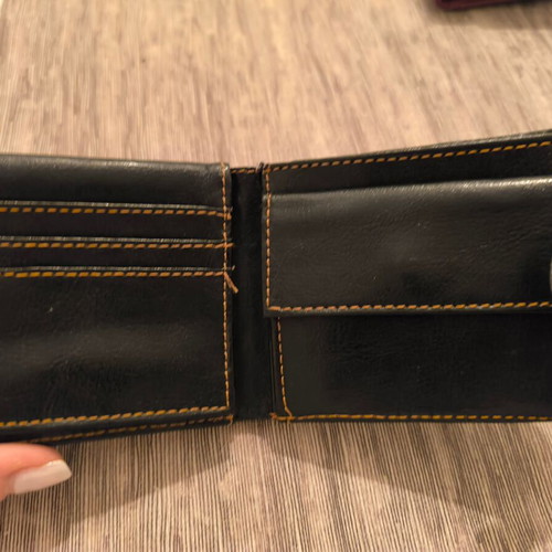 Brown leather type wallet new
