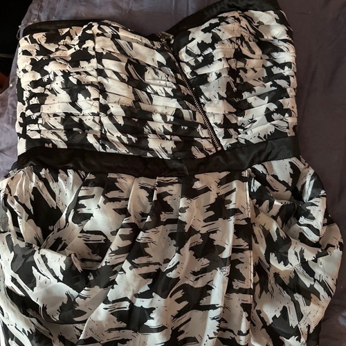 Strapless dress used, above the knee, size M