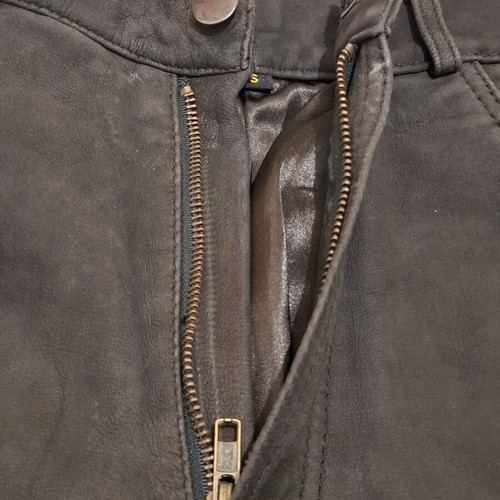 Vintage black leather trousers like new, size Small
