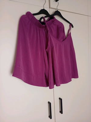 Moutaki co ord set μπλούζα m l σορτς s m σαν καινούργιο ροζ μωβ