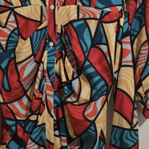 Shein dress with unique tie new, multicolor green