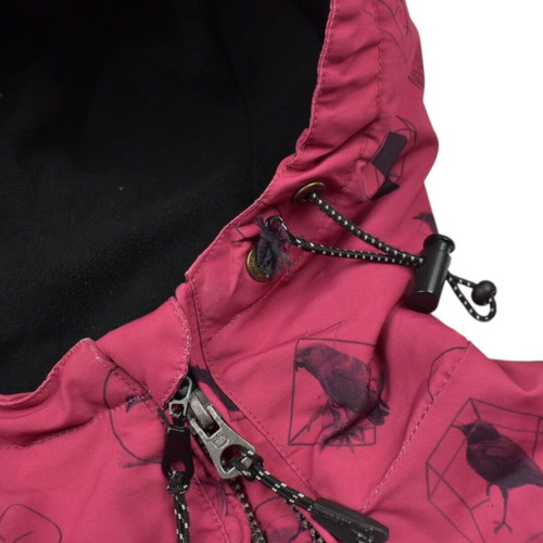 Emerson Hooded Jacket pink fleece lined used, size Large