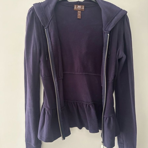 JLO Y2K vintage 2000s hoodie zip like new, purple, size M
