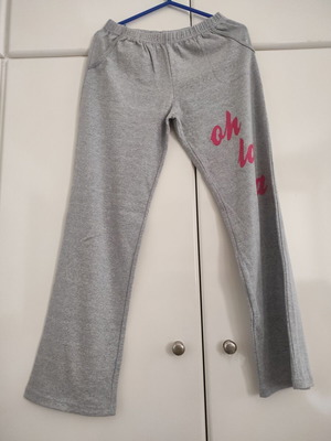 Αθλητικό παντελόνι Ohlala καινούργιο medium γκρι ροζ