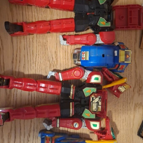 Power Rangers figures used with minor damages